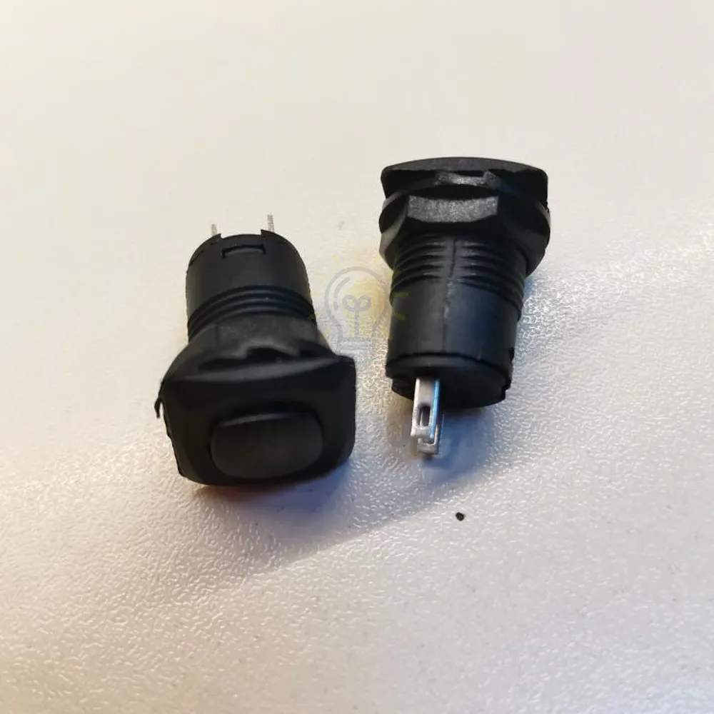 Кнопка Lemanso  квадрат чорна з фікс. ON-OFF LSW12 DS-226 