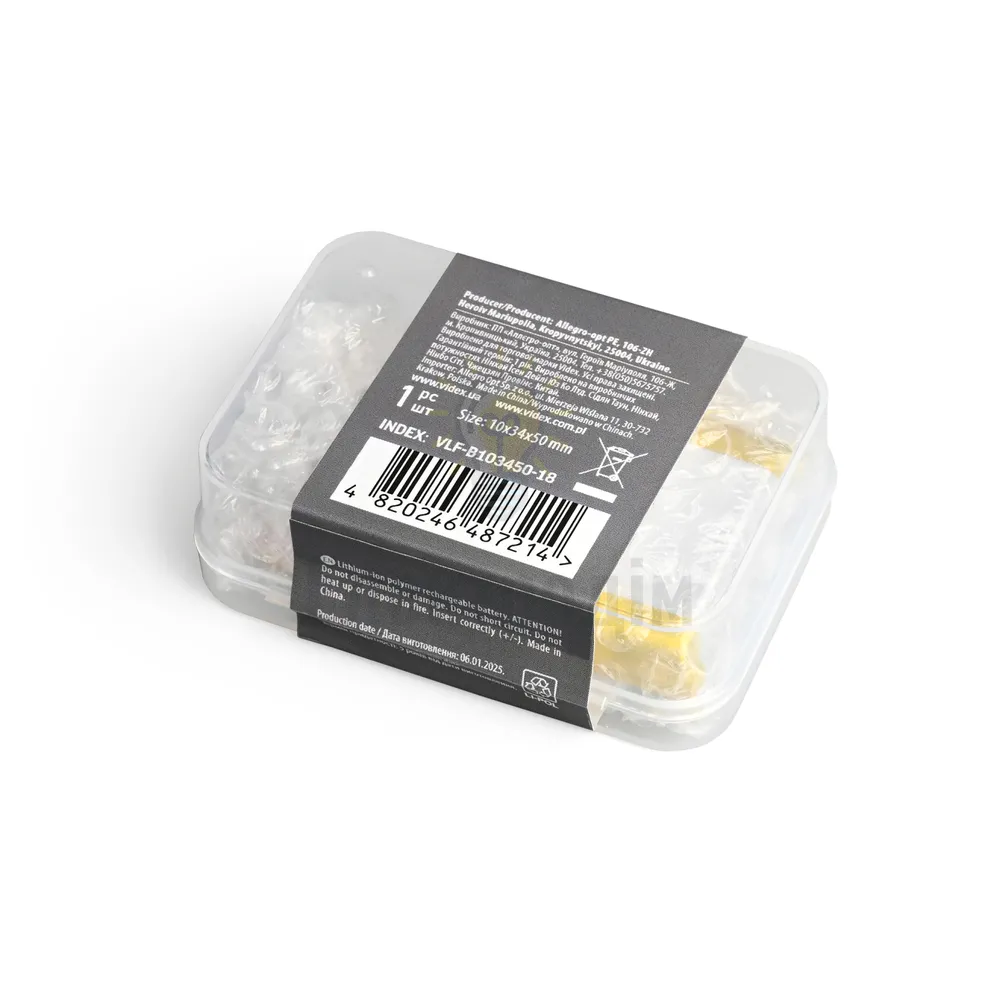 Акумулятор B103450 Li-pol 1800 mAh Videx VLF-B103450-18  - фото 2
