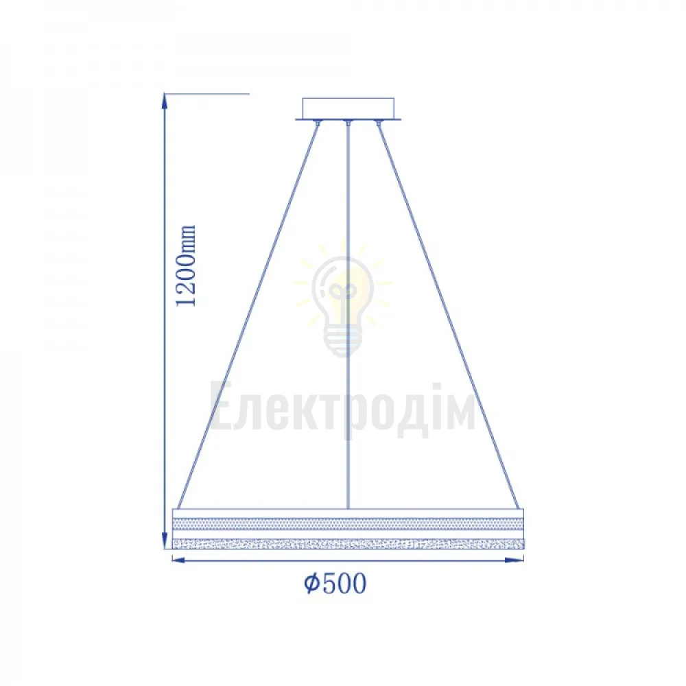 AL6610 50W круг, сріблястий 3200Lm 4000K 500*1200mm SHINE LEVITATION 40283  - фото 1