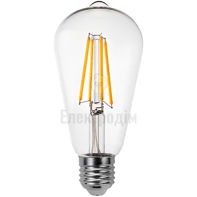 LED лампа VELMAX V-Filament-ST64, 8W, E27, 4100K, 800Lm 21-43-32 — купити в Електродім