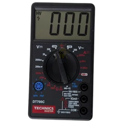 Мультиметр цифровий DT700C, 8 функцій + зумер Technics 46-821 — купити в Електродім