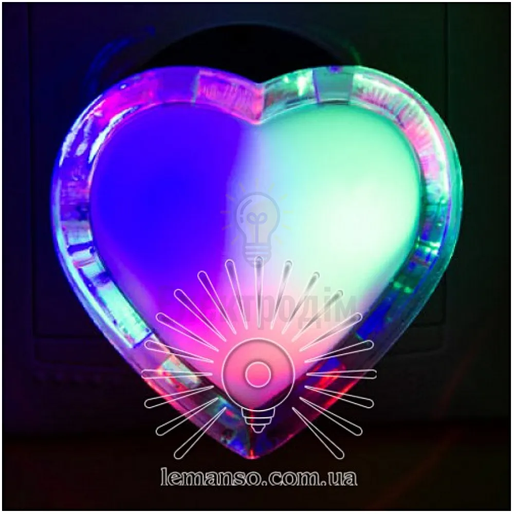 Нічник Lemanso Серце мультик 3 LED NL135 