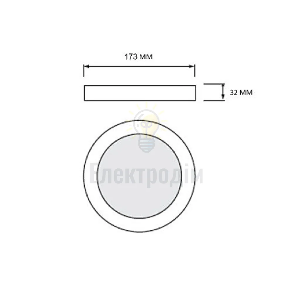 Світильник накладний LED 18W 3CCT 1660Lm ІР20 білий кругл. 016-083-0018-010  - фото 2