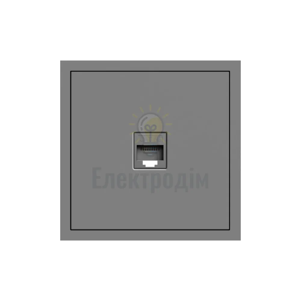 ER151PC-G розетка комп’ютерна, механізм сірий Soft 80774  - фото 1
