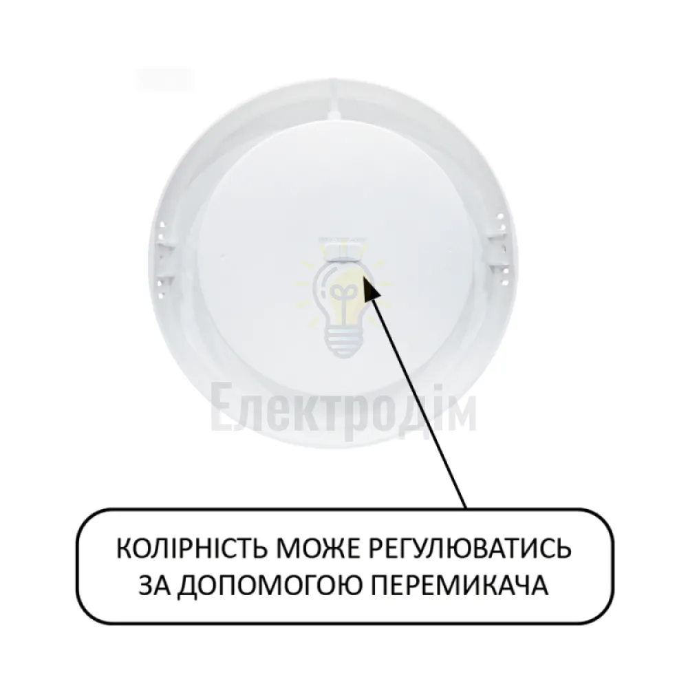 016-083-0036-010 Світильник накладний LED 36W 3CCT 3600Lm 160-265V d-290*h32мм ІР20 білий кругл. 016-083-0036-010  - фото 1