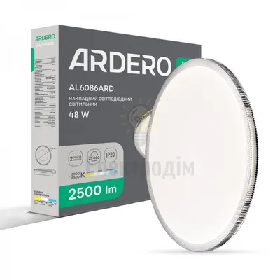 AL6086ARD 48W коло білий 2500Lm 3000K-6500K 375*375*65mm MODA 80490 — купити в Електродім