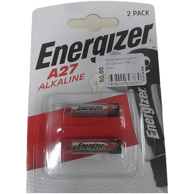 Батарейка Energizer Alkaline A27 PBL-2 1-шт. 6429540 — купити в Електродім