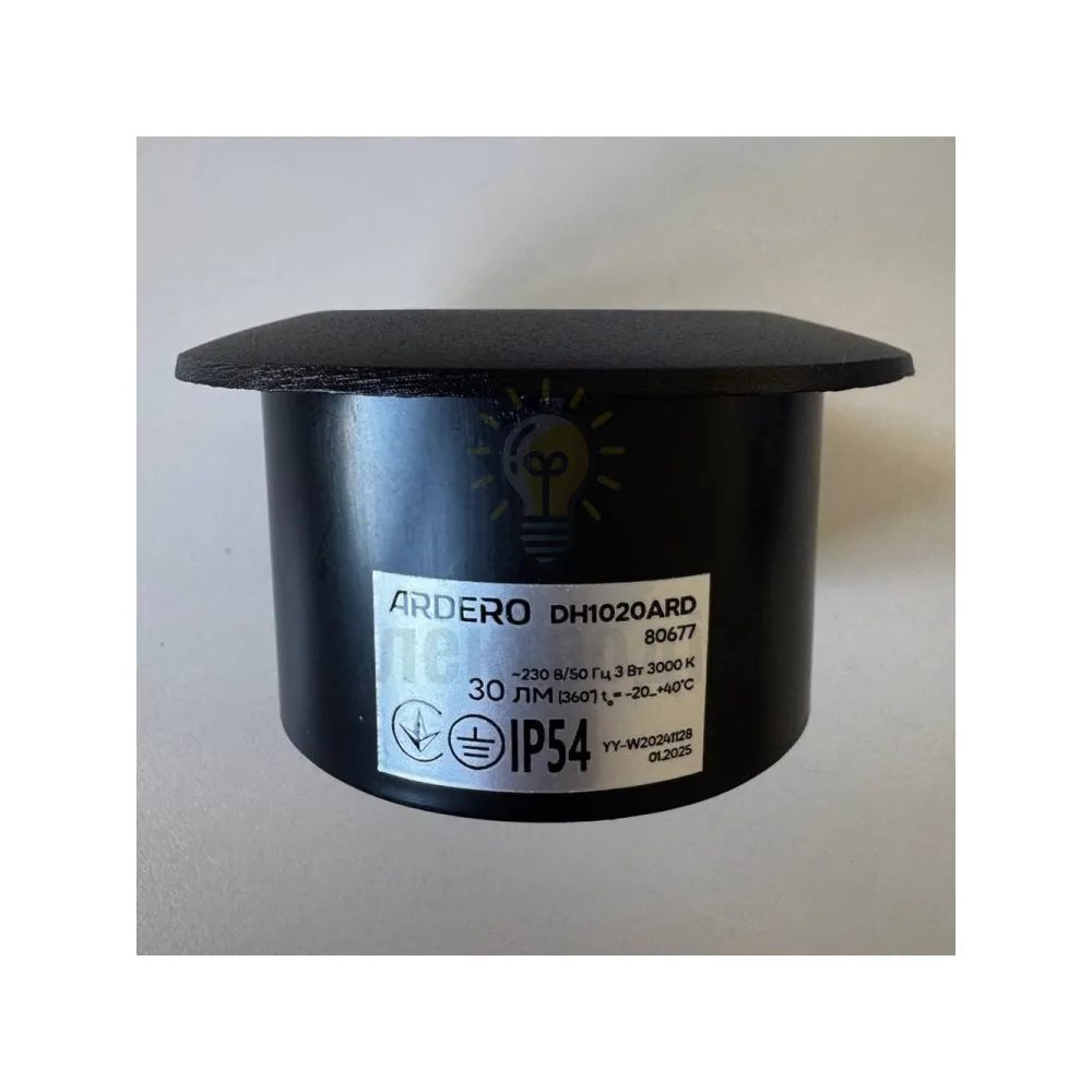 DH1020ARD 230V 3W 30Lm 3000K коло 84*47mm чорний IP54 80677  - фото 2