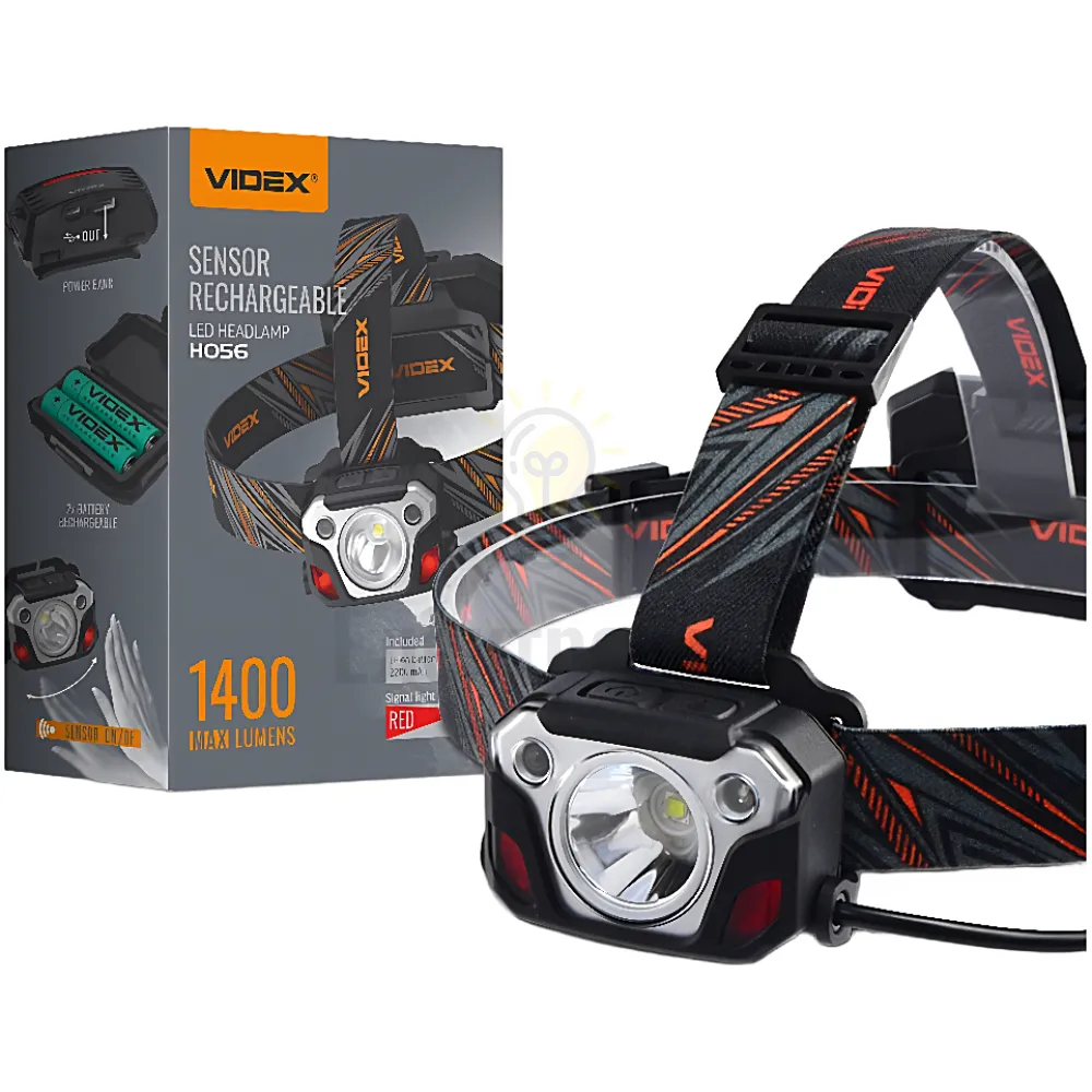 Налобний світлодіодний ліхтарик VIDEX 1400Lm 6500K VLF-H056 