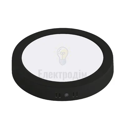 Світильник накладний LED 24W 3CCT 2270Lm 160-265V d-220*h32мм ІР20 чорний кругл. 016-083-0024-020 — купити в Електродім