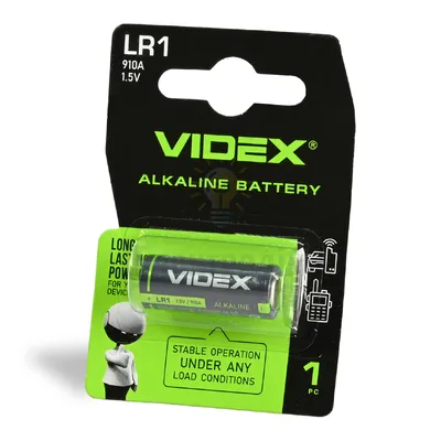 Батарейка Videx LR1 (бл-1шт) Videx — купити в Електродім