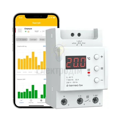 Терморегулятор TERNEO BX (wi-fi) білий 98788 — купити в Електродім