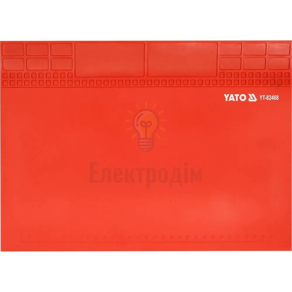 Килимок для паяння YATO з жаростійкого силікону до 500c 350x250x2мм YT-82468 