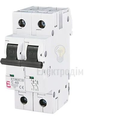 Авт. вимикач ETIMAT 10 2p C 40А (10 kA) 2133720 — купити в Електродім