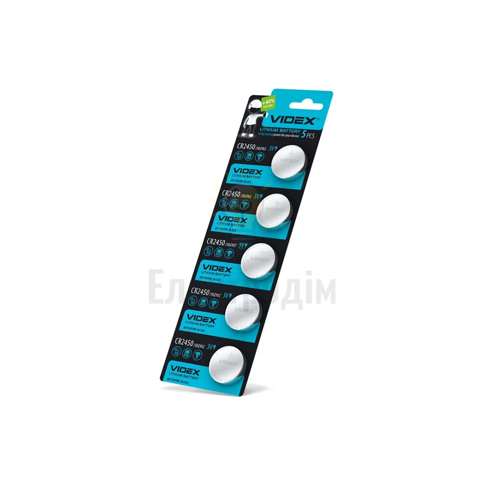 Батарейка Videx CR2450 (1шт.) 2450 