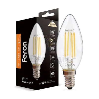 Світлодіодна лампа Filament LB-158 C37 230V 6W 600Lm  E14 2700K 25748 — купити в Електродім