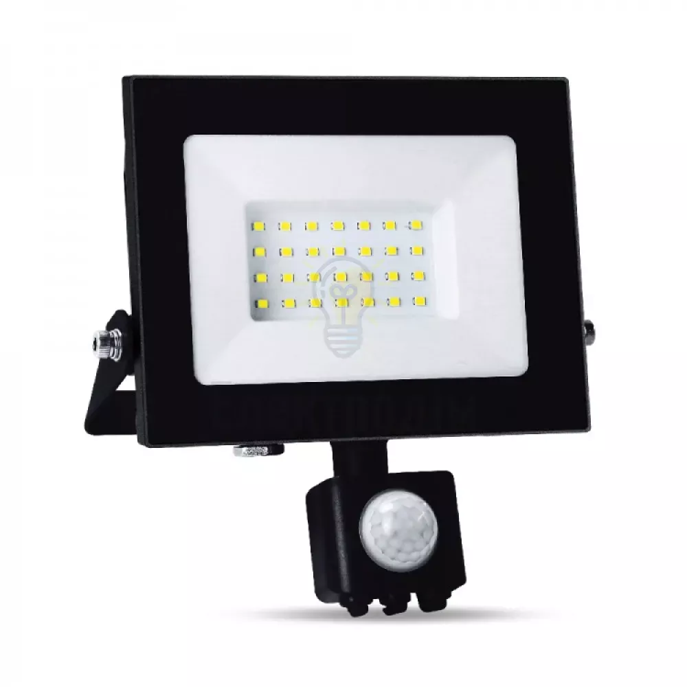 LL-2030ARD 30W з датчиком 2400Lm 6500K (167*164*79мм) чорний IP65 80023  - фото 1