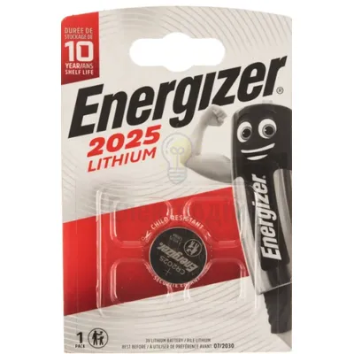 Батарейка CR2025 (бл-1шт) Energizer 6352549 — купити в Електродім
