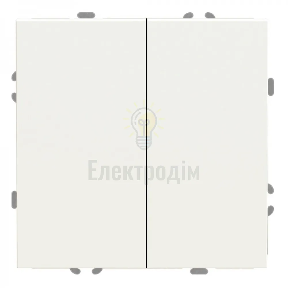EV132-W вимикач 2-кл. перехресний, механізм білий 10А Soft 80712  - фото 2
