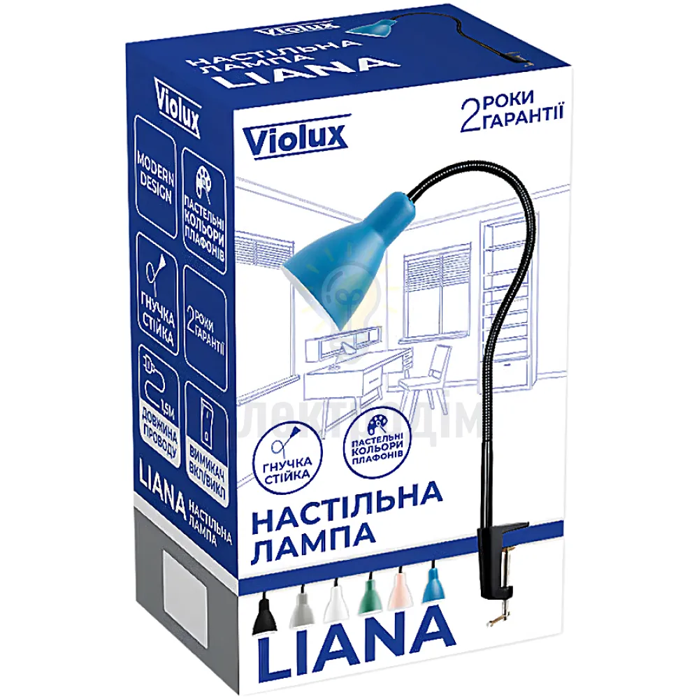Violux Світильник настільний VIOLUX LIANA зелений Е27 IP20 510104 