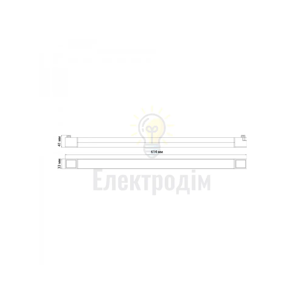 AL122F 40Вт 4000К 120 град чорний 614*33*41 мм ARD 80370  - фото 1