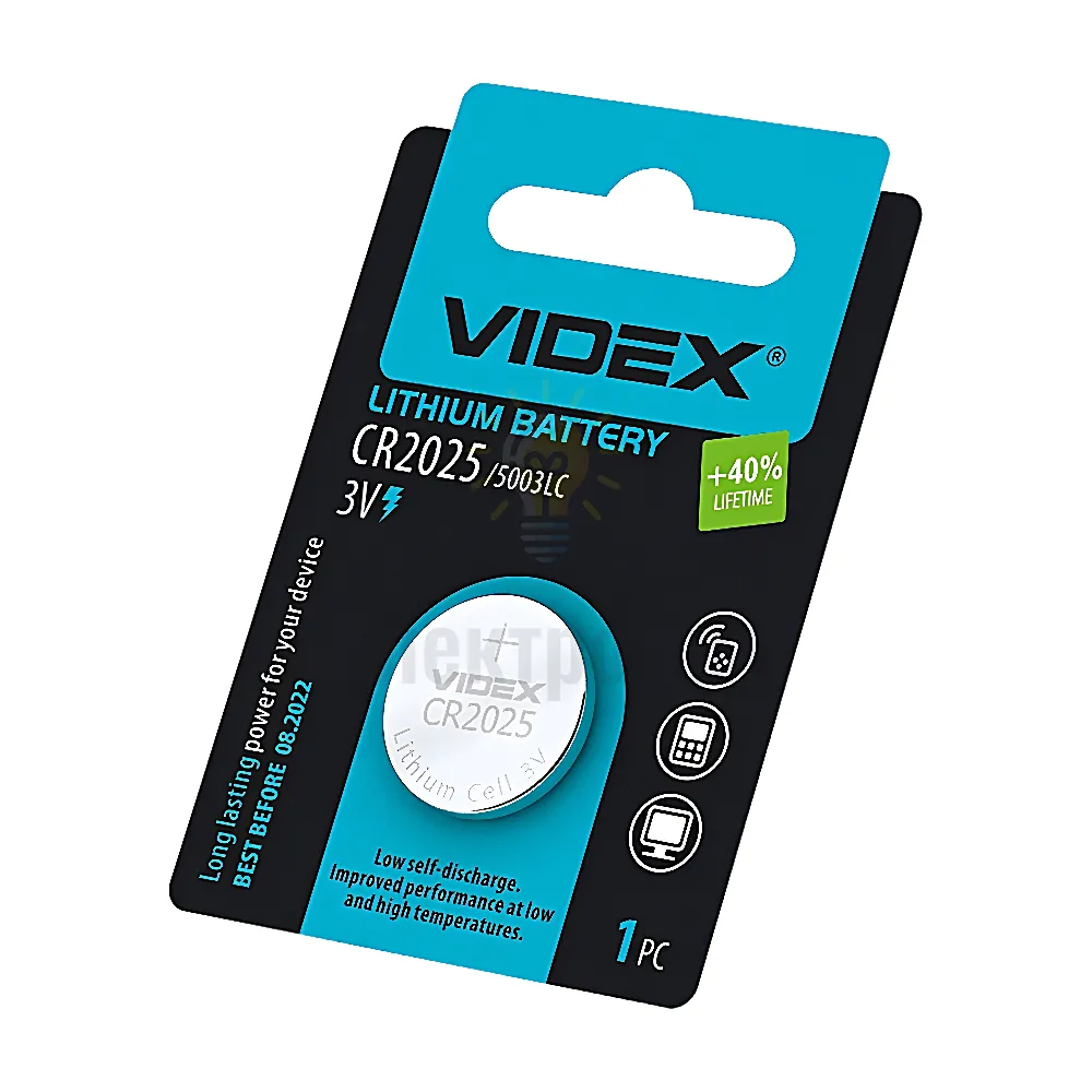 Батарейка Videx CR2025 (бл-1 шт.) CR2025 5pc  - фото 1