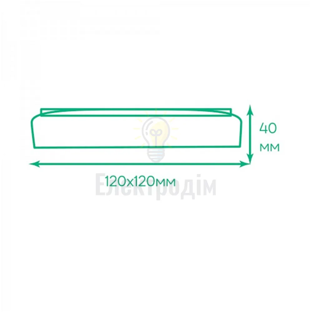AL709ARD 18W квадрат накладний 1800Lm 5000K 120*120*40mm 80005  - фото 4