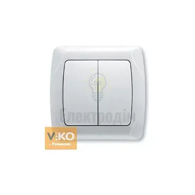 Вимикач Vi-Ko CARMEN білий 2-а 90561002 — купити в Електродім