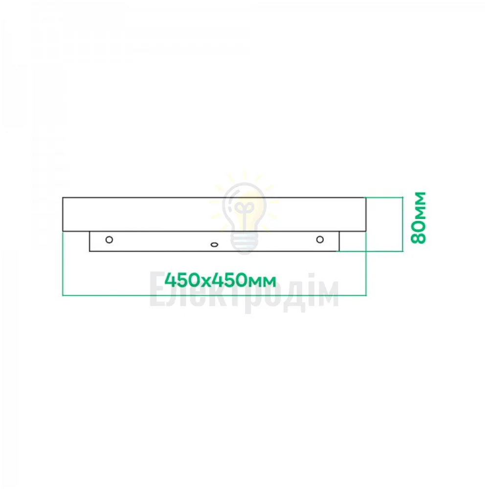 AL6076ARD 72W квадрат 4820Lm 2700K-6500K 450*450*80mm GLOW 80258  - фото 6