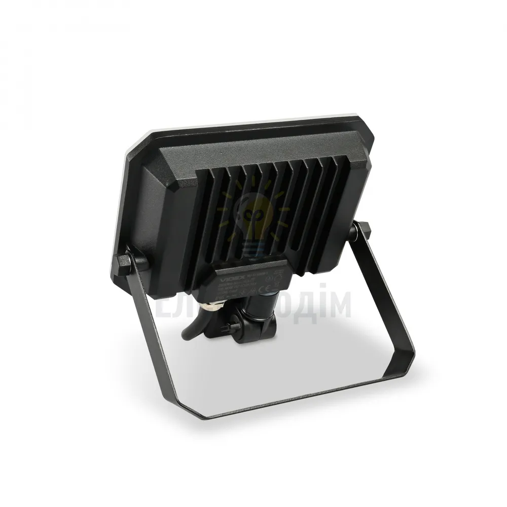 Д/р LED прожектор 30W 5000K 220V з датчиком руху чорний VIDEX VLE-F3-0305B-S  - фото 2