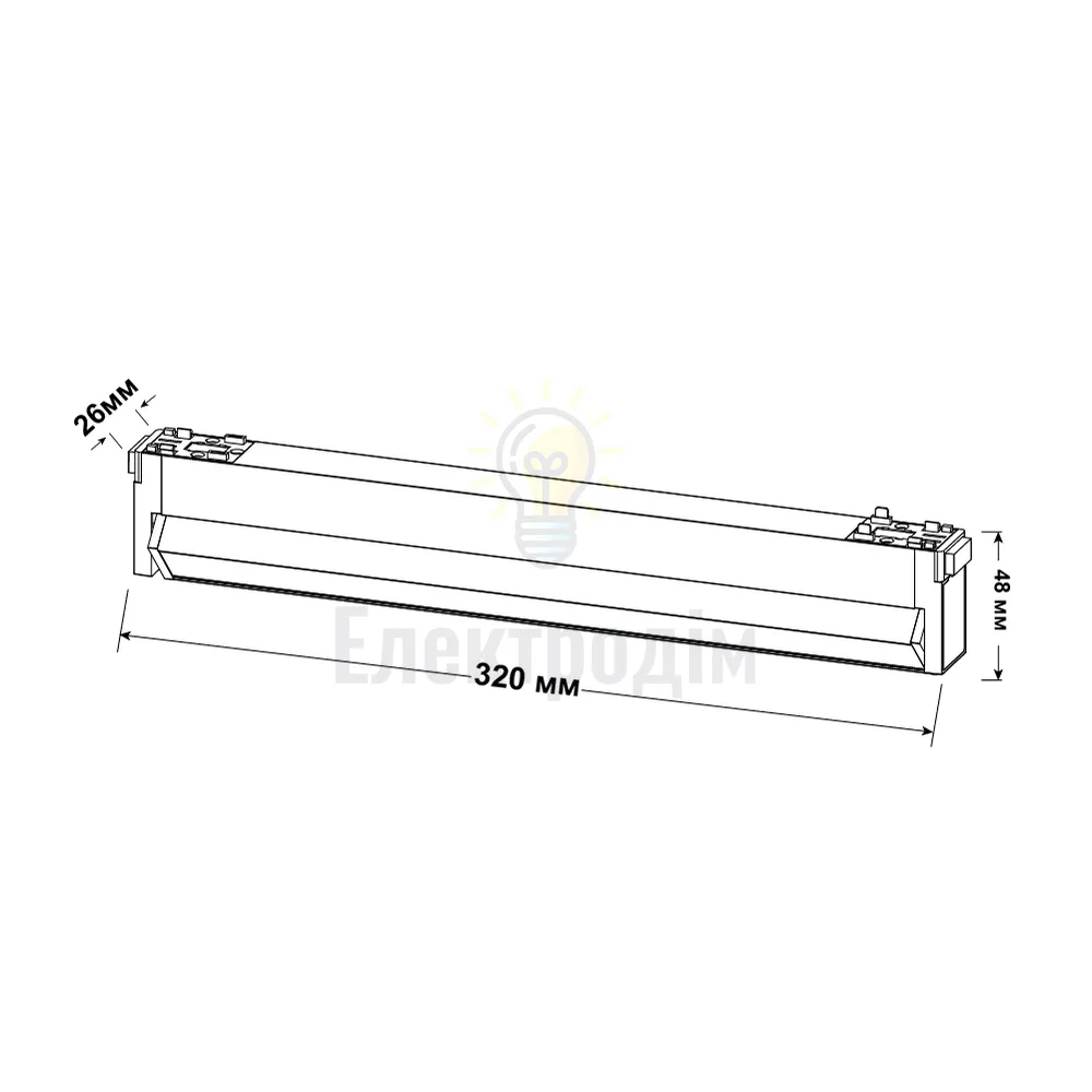 Світильник трековий магнітний Violux UST-LR 15W 1200Lm 4000К 48V чорний 320114  - фото 6