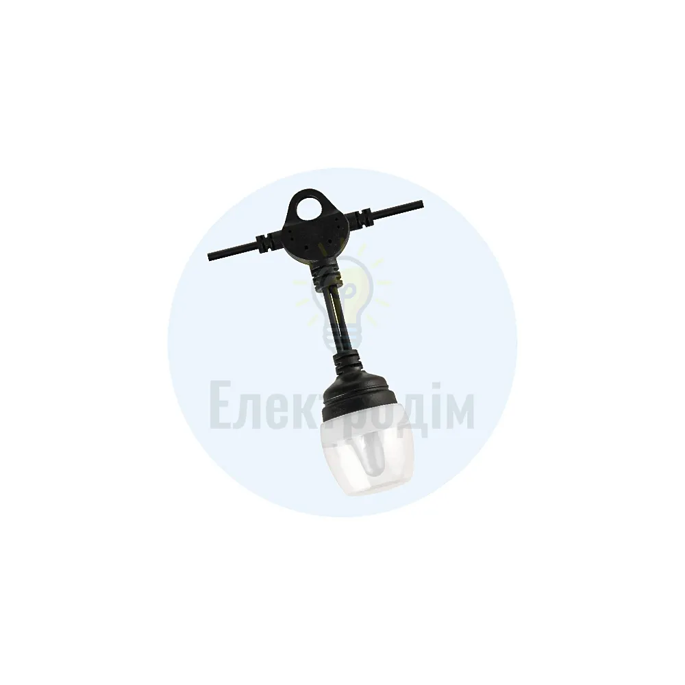 Гірлянда вулична світлодіодна вологозахищена PARADISE   LED RGB 220V / 24V 24ламп*0.5W  IP44 18м. 300Lm 022-005-0001-010  - фото 1