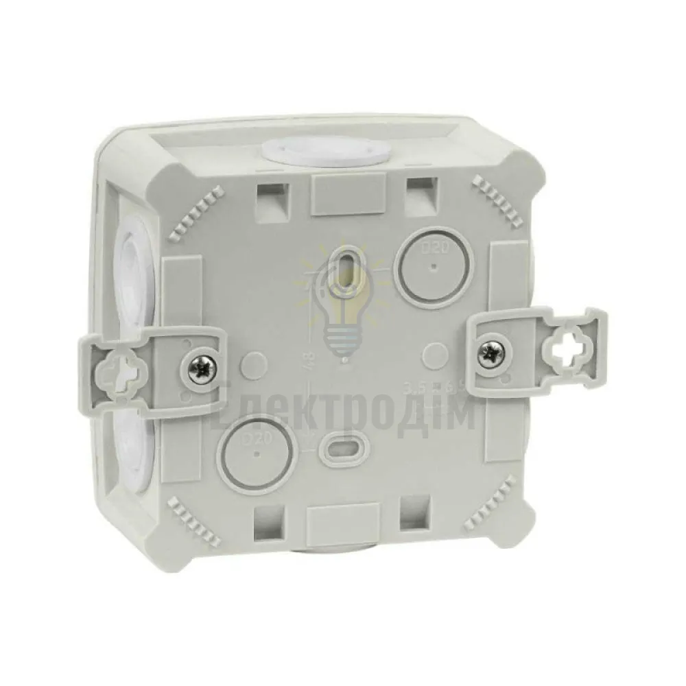 Коробка розподільча СКІМ 114х114х54 (K115-1)+лапки, сіра (2/108шт) ІР65 B1102009  - фото 1
