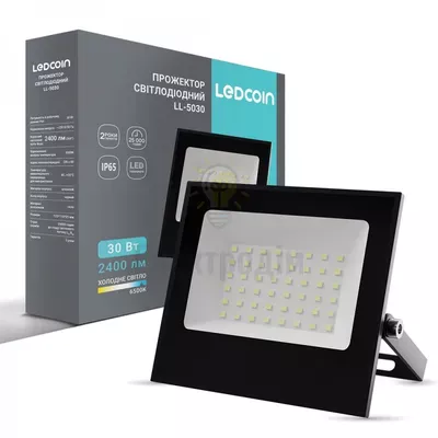LL-5030 30W 2400Lm 6500K (125*110*25мм) чорний IP65 LC 80481 — купити в Електродім