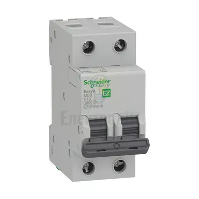 Автоматичний вимикач Schneider Electric EASY9 2P C 16А EZ9F34216 — купити в Електродім