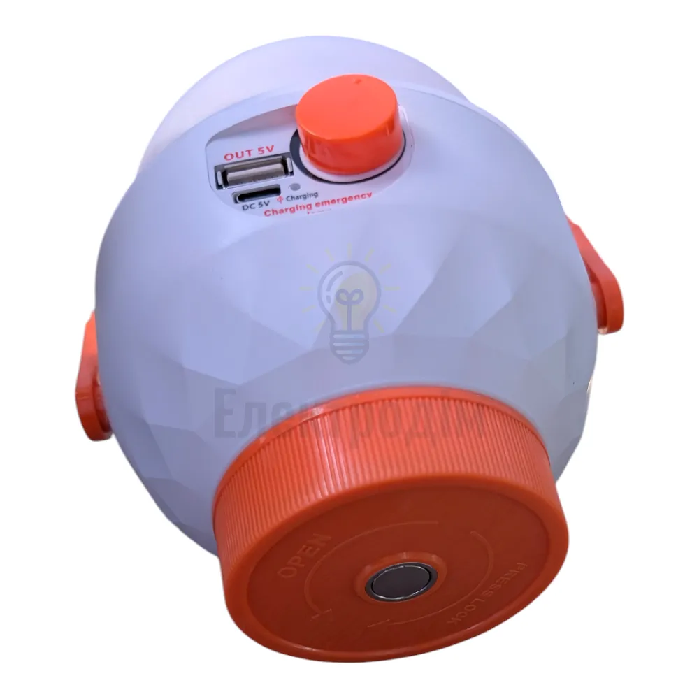 EL311 акум. світильник 6W, 117*160mm, 4*800mAh (зм. акум. 18650), білий, LC 81173  - фото 2