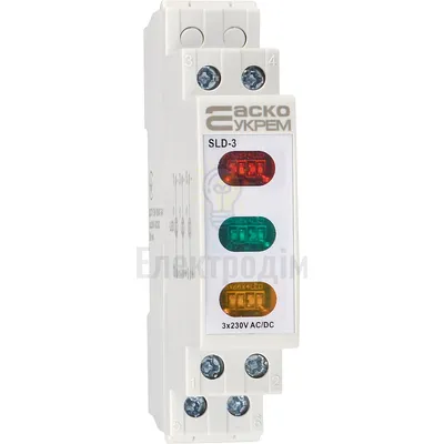 Модульний сигнальний індикатор 230V AC/DC SLD-3 A0140030036 — купити в Електродім