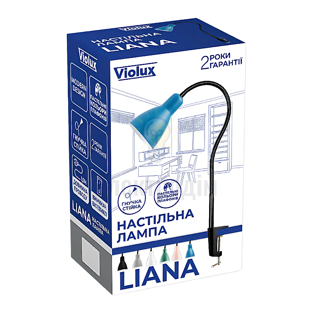 Violux Світильник настільний VIOLUX LIANA зелений Е27 IP20 510104 