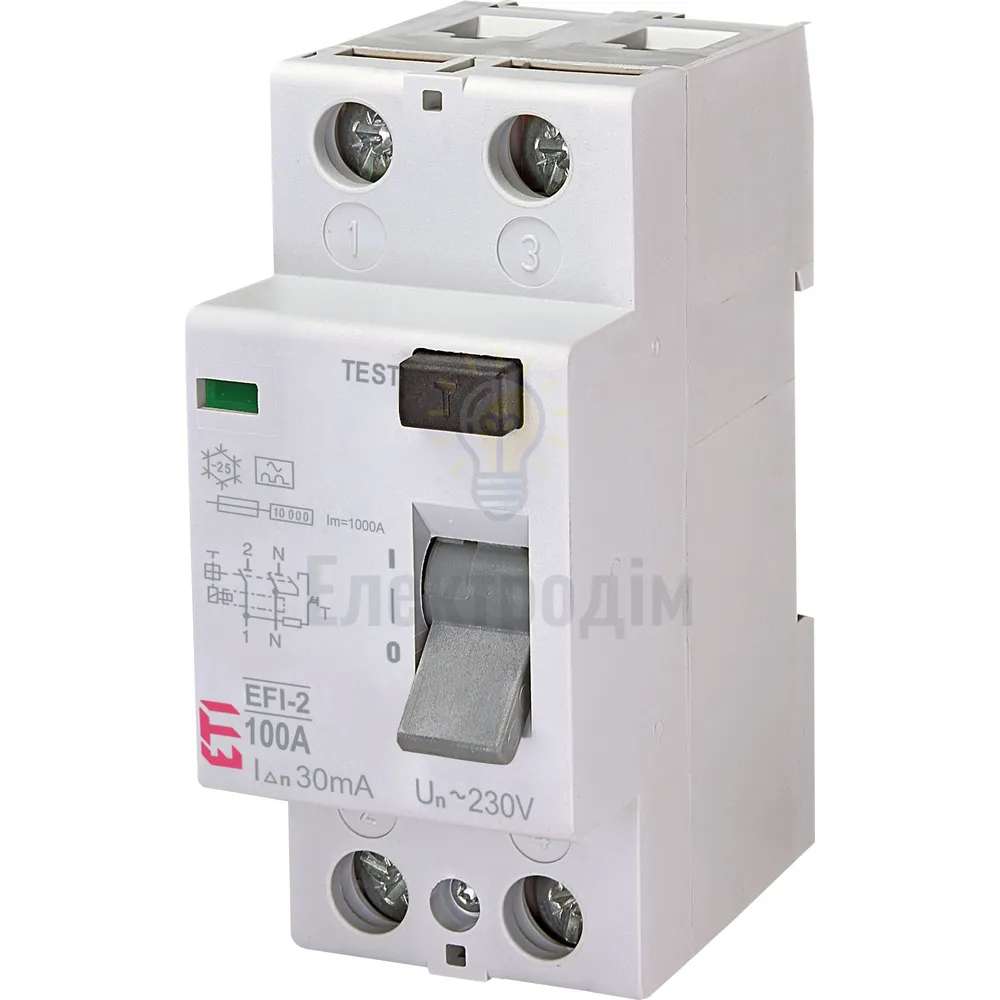 Реле диференційне (ПЗВ) EFI-2 100/0,03 тип A (10kA) 2062530 