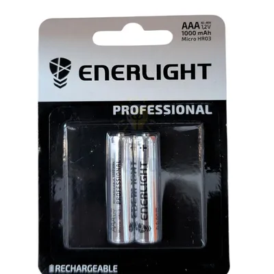 Батарейка Акумулятор ENERLIGHT Professional HR03/AAA 1000mAh BLI 2 30320102 — купити в Електродім
