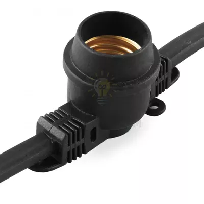 Гірлянда Белт-лайт CL50-13 230V,20*Е27 шаг 50см, 10м+3м шнур, чорний IP65 29885 — купити в Електродім