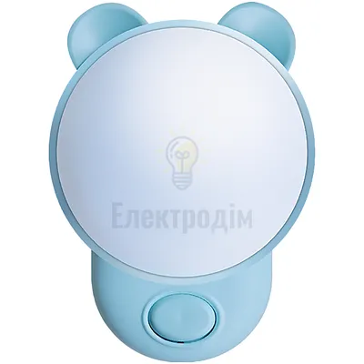 Нічник Violux LED нічник TEDDY 1,2W з кнопкою блакитний Violux блакитний 310104 — купити в Електродім