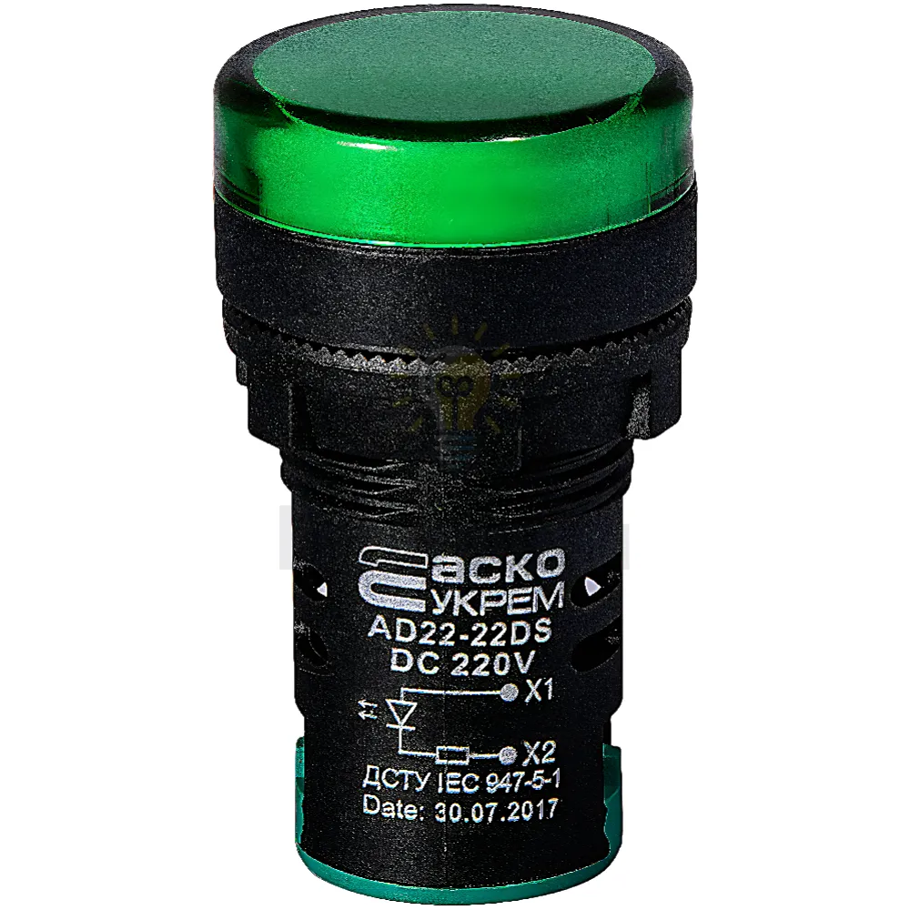 Сигнальна арматура Світлосигнальна арматура АСКО AD22-22DS 220V DC зелена A0140030082 
