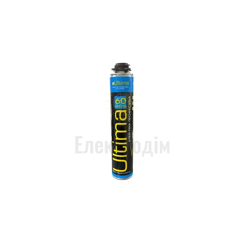 Пена монтажна ULTIMA ULTIMA Клей- піна під пістолет 60 сек  800ml, 12 шт. ПТ-2139 ПТ-2139 