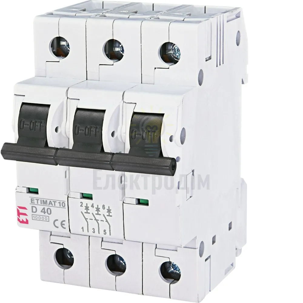 Авт. вимикач ETIMAT 10  3p D 40А (10 kA) 2155720 