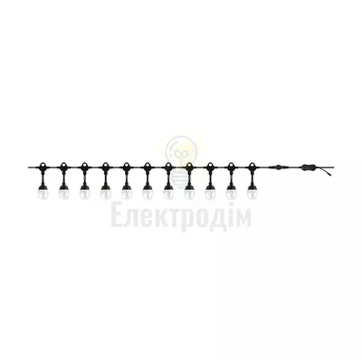 Гірлянда вулична світлодіодна вологозахищена PARADISE   LED RGB 220V / 24V 24ламп*0.5W  IP44 18м. 300Lm 022-005-0001-010 — купити в Електродім