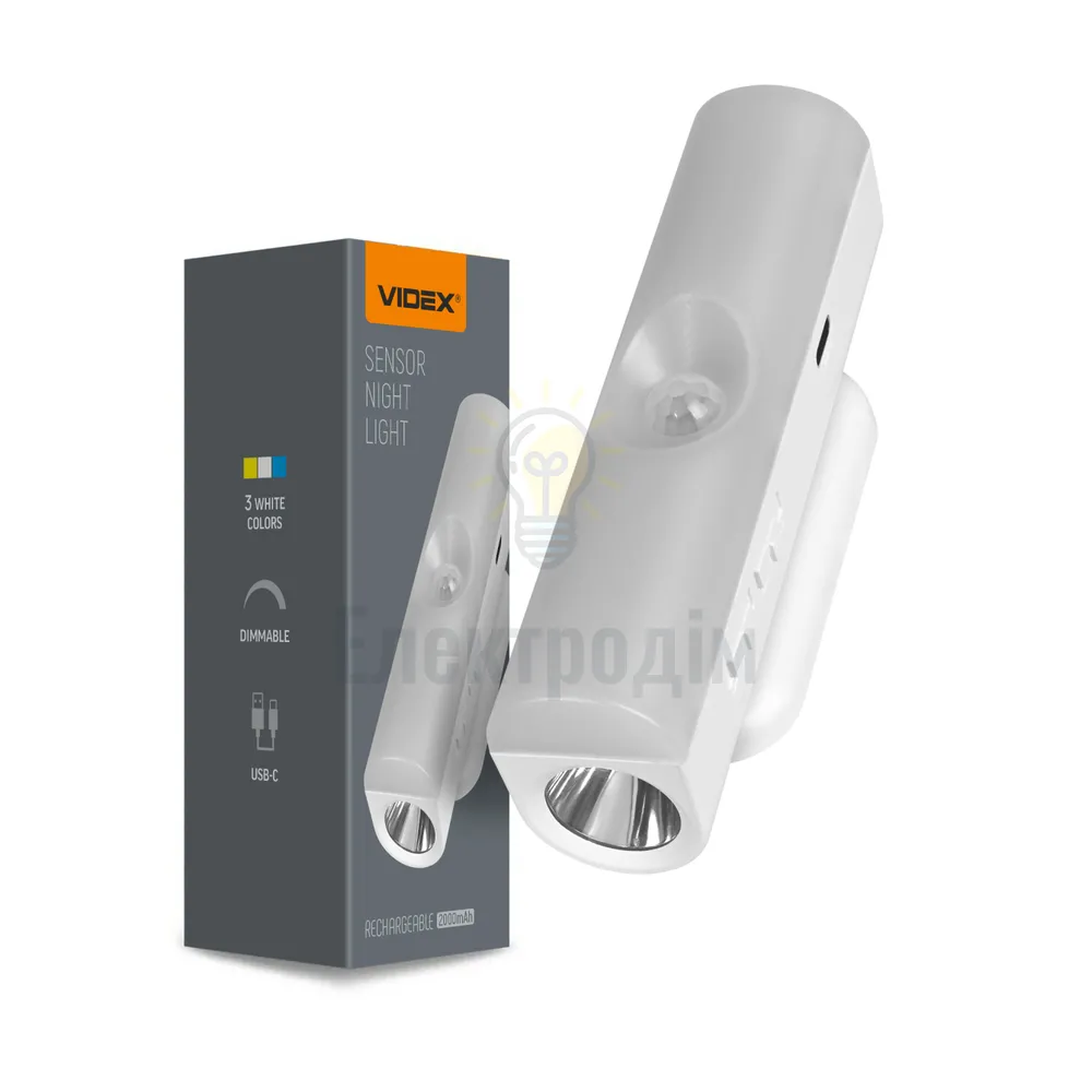 LED Світильник акумуляторний з датчиком руху VIDEX VL-NL108W 