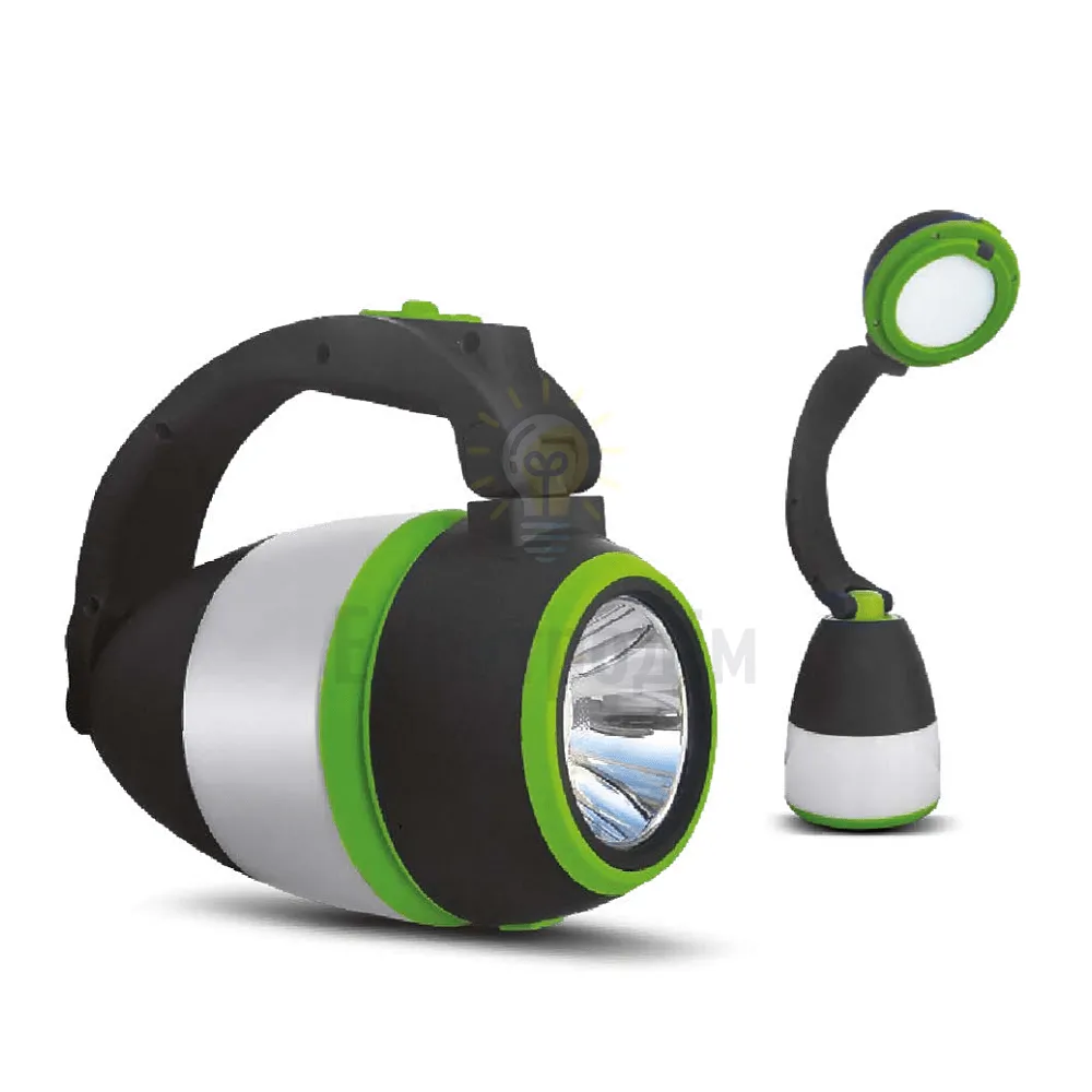 LED ЛІХТАР МУЛЬТИФУНКЦІОНАЛЬНИЙ АКУМУЛЯТОРНИЙ LEBRON L-HL-635, ABS, 5W, 1500MAH LI-ION, USB 15-16-35 