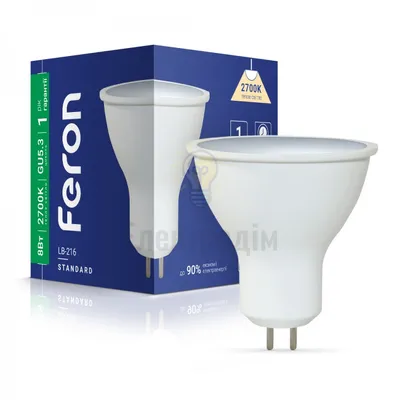 Світлодіодна лампа Feron LB-216 8Вт G5.3 2700K 40184 — купити в Електродім