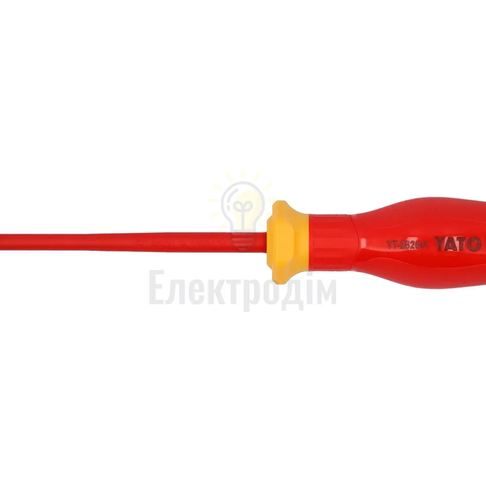 Викрутка з плоским шліцом діелектрична ізольована YATO SL3*100/188mm YT-282641  - фото 1